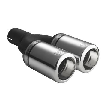 Uniwersalna końcówka tłumika okrągła 80mm długość 200mm średnica montażowa 50mm