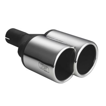 Uniwersalna końcówka tłumika okrągła długość 200/180mm średnica montażowa 50mm