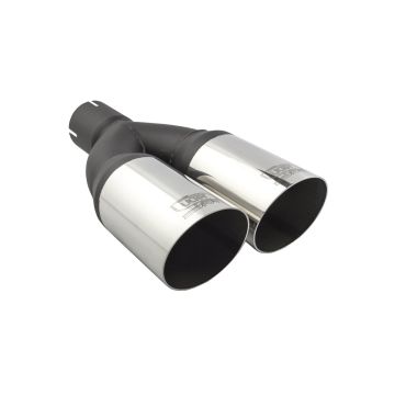 Uniwersalna końcówka tłumika okrągła 76mm długość 230mm średnica montażowa 50mm