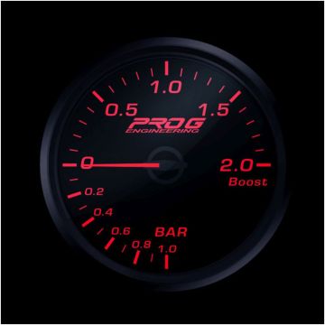 Wskaźnik Pro G Race Series RC, doładowania Boost 2 Bar RED 60mm