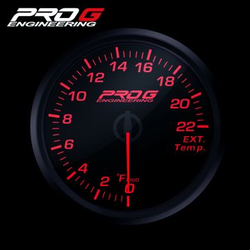 Wskaźnik Pro G Race Series RC, temperatury spalin EGT °F RED 52mm