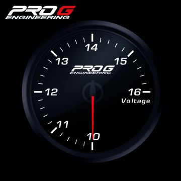 Wskaźnik Pro G Race Series RC, Woltomierz WHITE 52mm