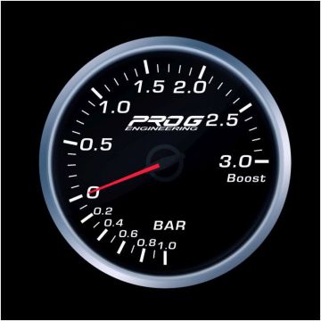 Wskaźnik Pro G Race Series RS, doładowania Boost 3 Bar WHITE 52mm