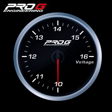 Wskaźnik Pro G Race Series RS, Woltomierz WHITE 52mm