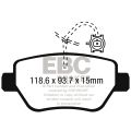 DP42258R Klocki hamulcowe YELLOWSTUFF EBC Brakes Maserati Ghibli M157 Quattroporte M156 Maserati Ghibli Quattroporte DP42258R 872,00 zł
