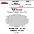 Klocki hamulcowe Wilwood 150-D0635K PM ProMatrix D635 Street Performance Racing Pads .51