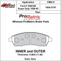 Klocki hamulcowe Wilwood 150-D0757K PM ProMatrix D727 Street Performance Racing Pads .685