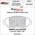 Klocki hamulcowe Wilwood 150-D0906AK PM ProMatrix D906A Street Performance Racing Pads .685