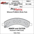 Klocki hamulcowe Wilwood 150-D0989K PM ProMatrix D989 Street Performance Racing Pads .76