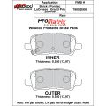Klocki hamulcowe Wilwood 150-D0999K PM ProMatrix D999 Street Performance Racing Pads .55