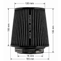 Stożkowy filtr powietrza FMIC.Pro dł. 100mm średnica montażowa 76mm niebieski-6
