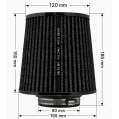 Stożkowy filtr powietrza FMIC.Pro dł. 150mm średnica montażowa 80mm czerwony-7