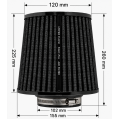 Stożkowy filtr powietrza FMIC.Pro dł. 225mm średnica montażowa 102mm czerwony-7