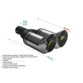 Uniwersalna końcówka tłumika okrągła 80mm długość 260mm średnica montażowa 50mm N2-13DTM/50 341,69 zł-2