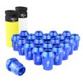 Kute nakrętki aluminiowe do kół  FMIC.Pro M14x1.5 Niebieskie 20szt. stożkowe przelotowe 7075-T6 FP-O-NU-004-BLUE 279,98 zł-2