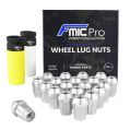Kute nakrętki aluminiowe do kół  FMIC.Pro M12x1.25 Srebrne 20szt. stożkowe przelotowe 7075-T6 FP-O-NU-001-S 279,98 zł-1