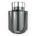 Nierdzewna końcówka wydechu tłumika Fmic.Pro Typ 01 karbon połysk czarna średnica 114mm montażowa 60mm-2