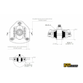 IRP regulowane płyty camber caster do zawieszenia gwintowanego M14x1.25 BMW E30 E34-3
