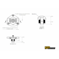 IRP regulowane płyty camber caster do seryjnych sprężyn M12x1.5 BMW E46 non-M-4