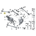 IRP Aluminiowe tylne regulowane górne wahacze Camber z łożyskami Fluro Motorsport BMW F2x F3x Szare-3