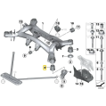 IRP Aluminiowe tuleje tylnej ramy pomocniczej BMW F2X F3X bez modeli M-2