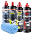 MENZERNA Zestaw Past Polerskich 1000 2500 3000 + Wosk Sealing Wax Protection 4x250ml + Ściereczka z Mikrofibry Kompletna Korekta i Ochrona Lakieru MENZERNA-SET-008 144,99 zł-1