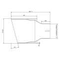 Uniwersalna końcówka tłumika okrągła 115mm długość 120mm średnica montażowa 65mm N1-115-1/65 248,00 zł-2