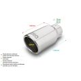 Uniwersalna końcówka tłumika okrągła 80mm długość 120mm średnica montażowa 50mm N1-80RS/50 195,00 zł-2