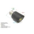 Uniwersalna końcówka tłumika okrągła 90mm długość 105mm średnica montażowa 65mm N1-90CF/65 652,99 zł-2