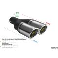 Uniwersalna końcówka tłumika okrągła 70mm długość 200mm średnica montażowa 60mm N2-70RS/60 332,00 zł-2
