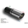 Uniwersalna końcówka tłumika okrągła 60mm długość 140mm średnica montażowa 50mm N1-05*/50 92,00 zł-2