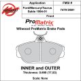 Klocki hamulcowe Wilwood 150-D0601K PM ProMatrix D601 Street Performance Racing Pads .69 USA-WIL-150-D0601K 599,99 zł-2
