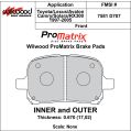 Klocki hamulcowe Wilwood 150-D0707K PM ProMatrix D707 Street Performance Racing Pads .67 USA-WIL-150-D0707K 400,00 zł-2