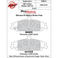 Klocki hamulcowe Wilwood 150-D0727K PM ProMatrix D727 Street Performance Racing Pads .66 USA-WIL-150-D0727K 500,00 zł-2