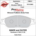 Klocki hamulcowe Wilwood 150-D0803K PM ProMatrix D803 Street Performance Racing Pads .70 USA-WIL-150-D0803K 599,99 zł-2