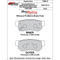 Klocki hamulcowe Wilwood 150-D0813K PM ProMatrix D813 Street Performance Racing Pads .59 USA-WIL-150-D0813K 349,98 zł-2