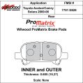 Klocki hamulcowe Wilwood 150-D0828K PM ProMatrix D828 Street Performance Racing Pads .605 USA-WIL-150-D0828K 299,98 zł-2