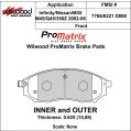 Klocki hamulcowe Wilwood 150-D0888K PM ProMatrix D888 Street Performance Racing Pads .625 USA-WIL-150-D0888K 599,99 zł-2