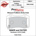 Klocki hamulcowe Wilwood 150-D1053K PM ProMatrix D1053 Street Performance Racing Pads .575 USA-WIL-150-D1053K 699,99 zł-2