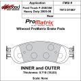 Klocki hamulcowe Wilwood 150-D1067K PM ProMatrix D1067 Street Performance Racing Pads .71 USA-WIL-150-D1067K 699,99 zł-2