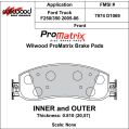 Klocki hamulcowe Wilwood 150-D1069K PM ProMatrix D1069 Street Performance Racing Pads .81 USA-WIL-150-D1069K 699,99 zł-2