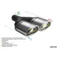 Uniwersalna końcówka tłumika owalna 120×80mm długość 250mm średnica montażowa 60mm N2-28/60 408,00 zł-2