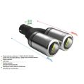 Uniwersalna końcówka tłumika okrągła 80mm długość 200mm średnica montażowa 50mm N2-07-1/50 394,01 zł-2