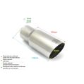 Uniwersalna końcówka tłumika okrągła 80mm długość 120mm średnica montażowa 55mm N1-08-1*/55 136,00 zł-2