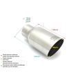 Uniwersalna końcówka tłumika okrągła 90mm długość 120mm średnica montażowa 55mm N1-90-1*/55 150,00 zł-2