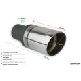 Uniwersalna końcówka tłumika okrągła 90mm długość 120mm średnica montażowa 50mm N1-91/50 242,00 zł-2