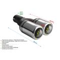 Uniwersalna końcówka tłumika okrągła 80mm długość 200/180mm średnica montażowa 45mm N2-07-1P/45 394,01 zł-2