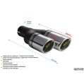 Uniwersalna końcówka tłumika okrągła 100mm długość 200/180mm średnica montażowa 50mm N2-101RSL/50 454,01 zł-2
