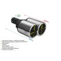Uniwersalna końcówka tłumika okrągła długość 200/180mm średnica montażowa 55mm N2-43L*/55 423,00 zł-2
