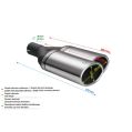 Uniwersalna końcówka tłumika owalna 220×80mm długość 220mm średnica montażowa 50mm N2-54P*/50 454,01 zł-2
